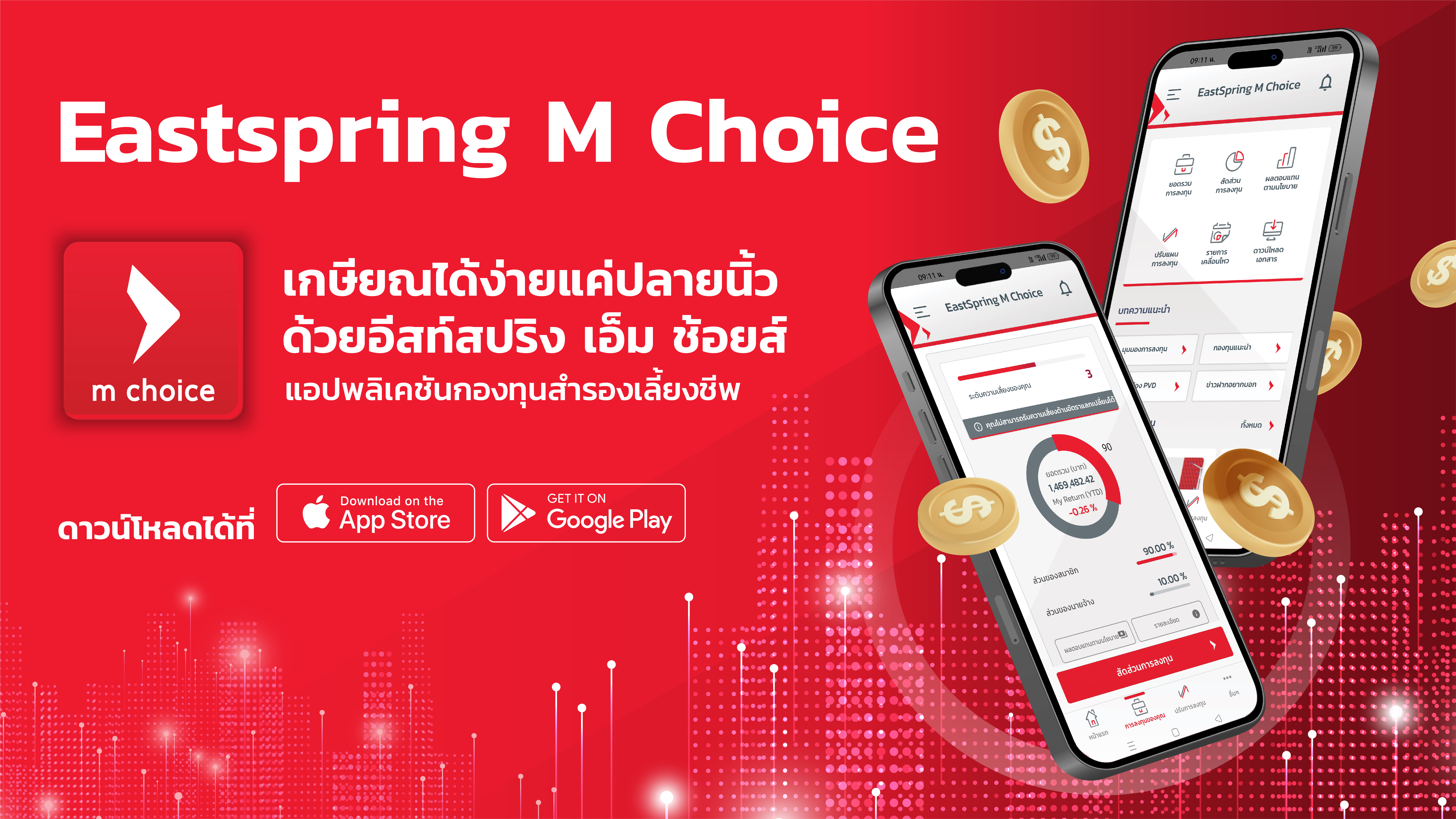 Eastspring M Choice TH - อีสท์สปริง เอ็ม ช้อยส์ - แอปพลิเคชันกองทุนสำรองเลี้ยงชีพ ของ บลจ.อีสท์สปริง